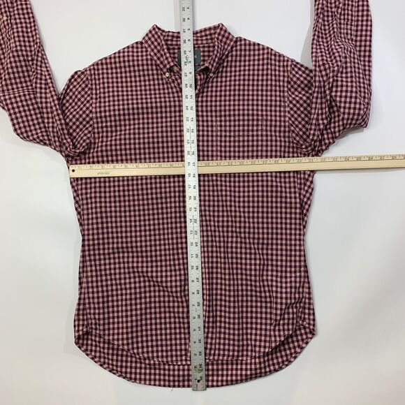 Bonobos Shirt Mens L Large Plum Rose Pink SLIM Fit Check Button Down Long Sleeve - Picture 5 of 9